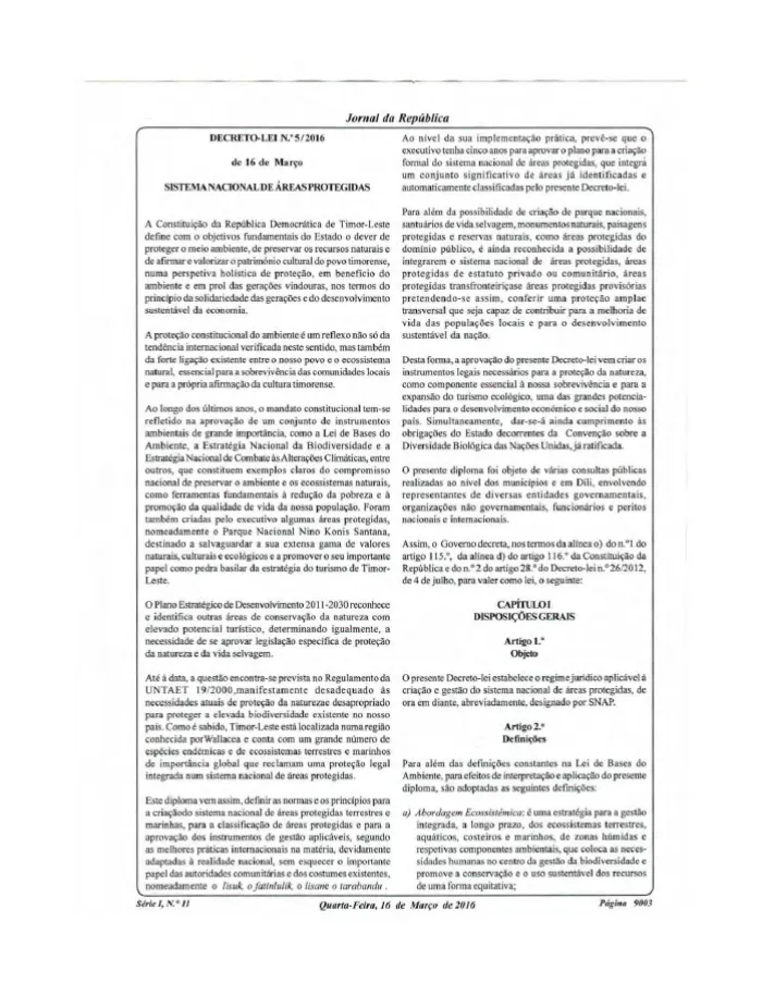 SISTEMA NACIONAL DE ÁREAS PROTEGIDAS