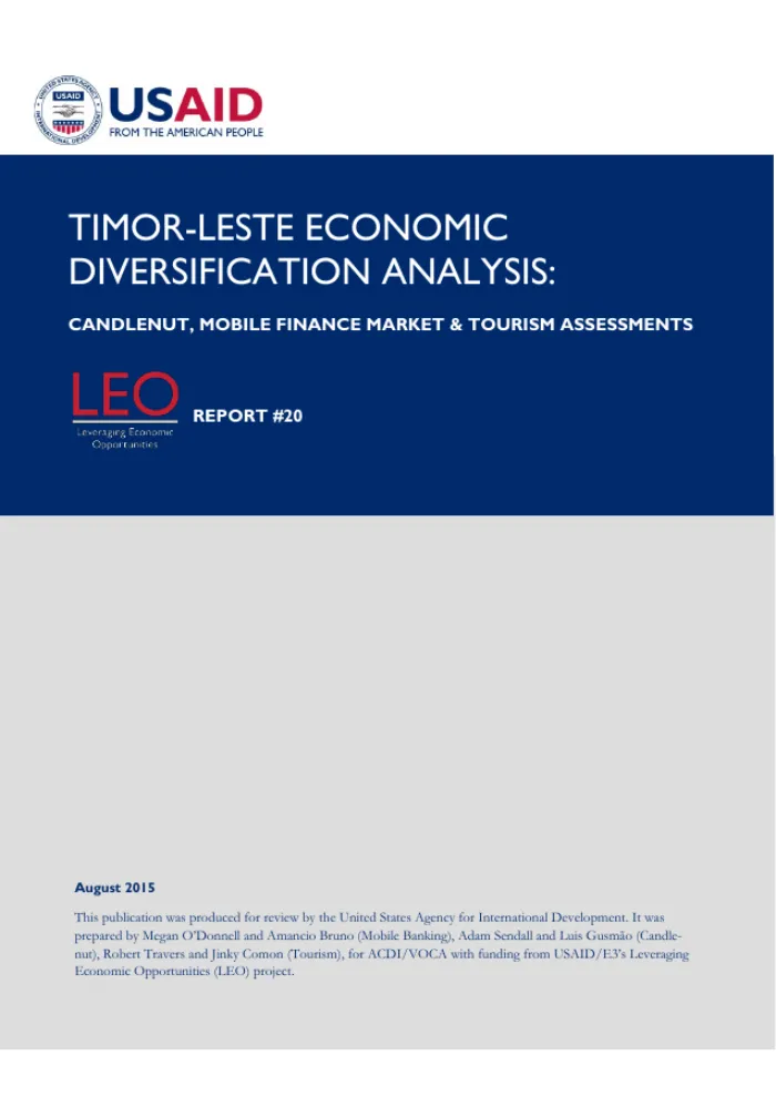 Timor-Leste Economic Diversification Analysis